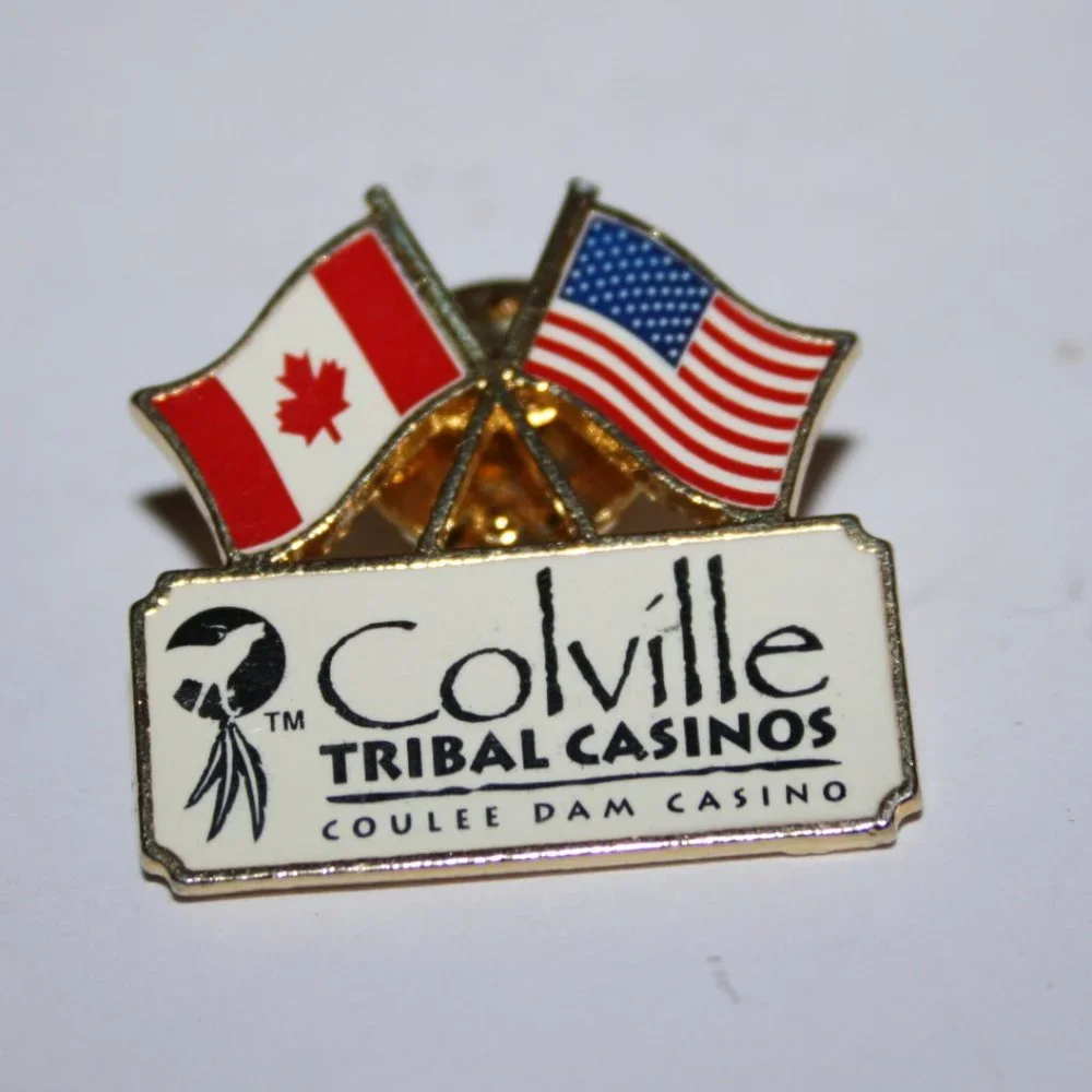 🔴🏨 Colville Tribal Casinos Lapel Pin · 1 1/8